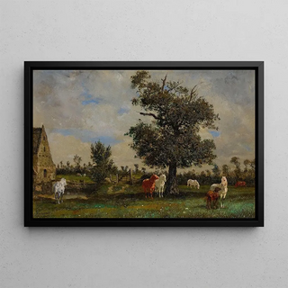 JulesJacques Veyrassat - Chevaux Sous Un Pommier.webp