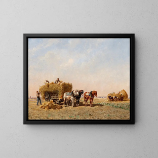 Ladung des Mais - Jules-Jacques Veyrassat — gerahmtes Bild an der Wand
