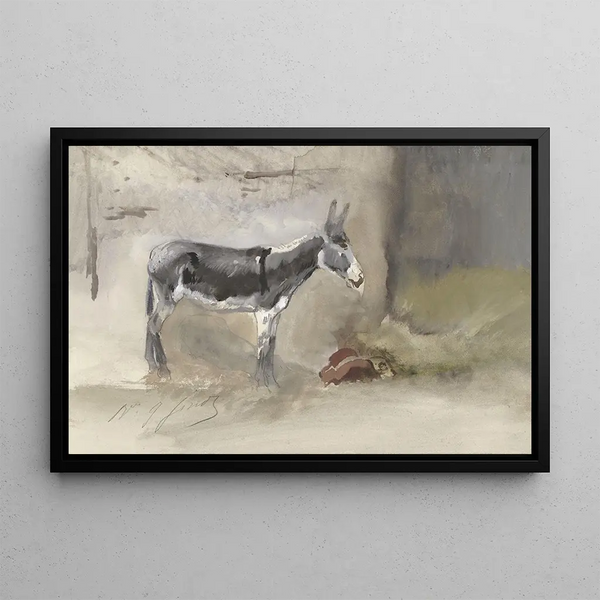 Jules Baron Finot - Ezel in een stal.webp