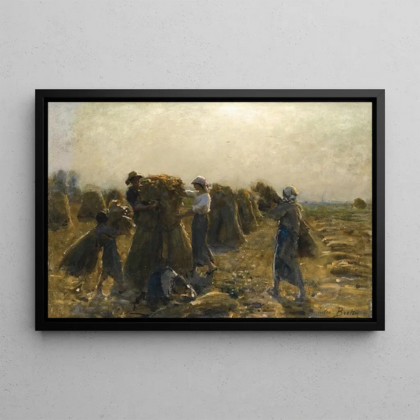 Die Ernte - Jules Breton — gerahmtes Bild an der Wand