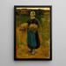 Die Sammlerin - Jules Breton — gerahmtes Bild an der Wand