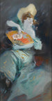 Portrait einer Dame - Jules Chéret — Ansicht des Kunstwerks