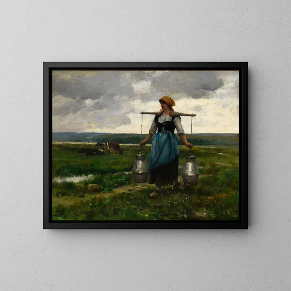 Tragetäuferin von Milch - Jules Dupré — gerahmtes Bild an der Wand