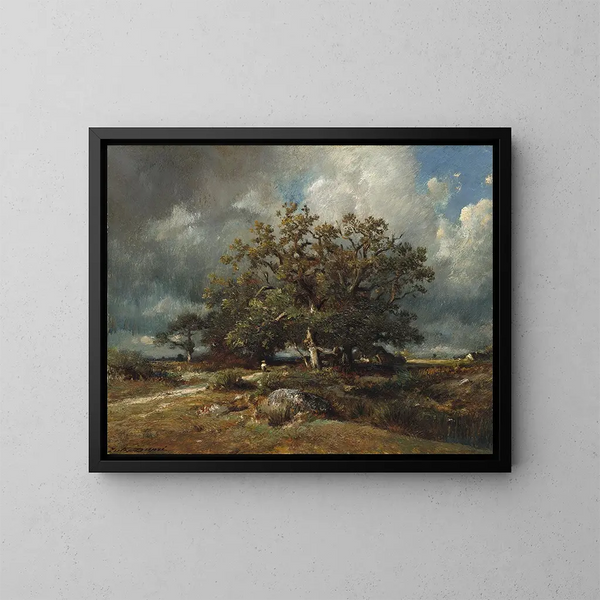 Der alte Eichenbaum - Jules Dupré — gerahmtes Bild an der Wand