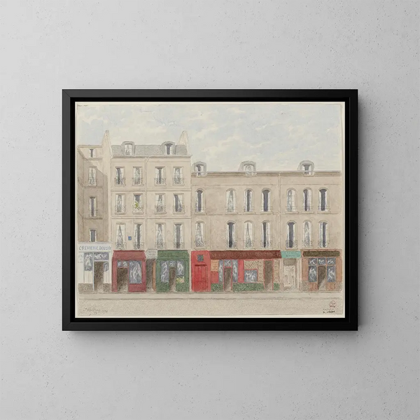 Rue Beaubourg Nr. 47 und 49, 3. Arrondissement - Jules Gaildrau — gerahmtes Bild an der Wand