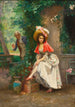 Eine fein gedrehte Holzkeil - Jules Girardet — gerahmtes Bild an der Wand