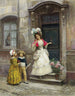 Geburtstags der Großmütter - Jules Girardet — Ansicht des Kunstwerks
