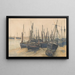 Bateaux de Pêche Amarrés - Jules Lessore — gerahmtes Bild an der Wand