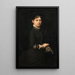 Portrait einer Dame - Jules Marie Sevestre — gerahmtes Bild an der Wand