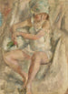 Frau mit Turban und Rose - Jules Pascin — Ansicht des Kunstwerks