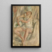 Frau mit Turban und Rose - Jules Pascin — gerahmtes Bild an der Wand