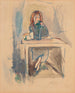 Hermine David, la robe bleue - Jules Pascin — Ansicht des Kunstwerks