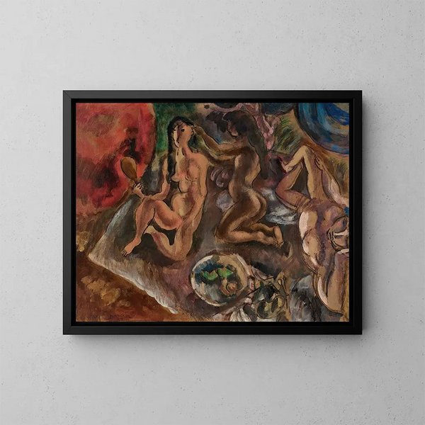 Die Toilette in den Tropen - Jules Pascin — gerahmtes Bild an der Wand