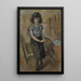 Portrait einer stehenden Frau - Jules Pascin — gerahmtes Bild an der Wand
