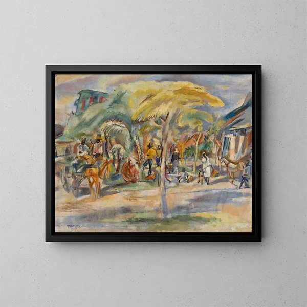Landschaft im Süden - Jules Pascin — gerahmtes Bild an der Wand