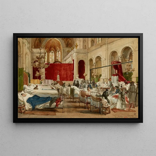 Jules Richomme - Ambulance dans lglise de la Trinit en 1871.webp