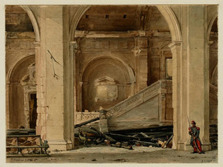 Jules Richomme - Lescalier du Palais de Justice aprs lincendie de 1871.webp