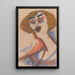 Chanteuse de cabaret - Jules Schmalzigaug — gerahmtes Bild an der Wand