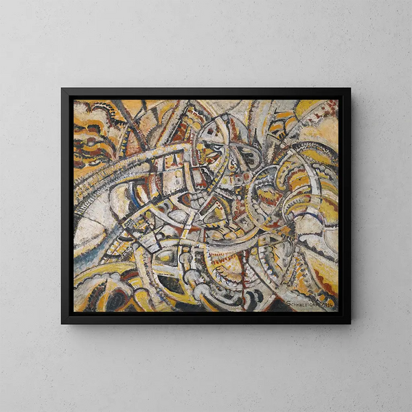 Komposition futuristische - Jules Schmalzigaug — gerahmtes Bild an der Wand