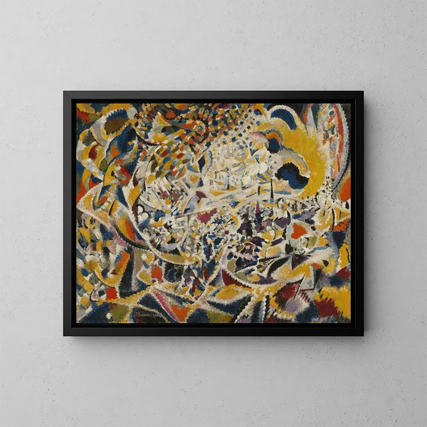 Rythme der Lichtwellen, Straße, Sonne, Menschenmenge - Jules Schmalzigaug — gerahmtes Bild an der Wand