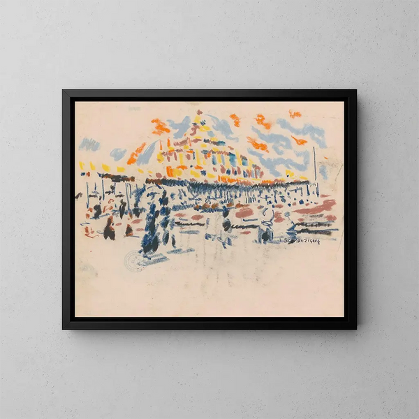 Scheveningen - Jules Schmalzigaug — gerahmtes Bild an der Wand