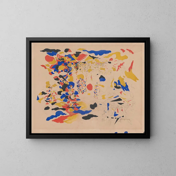 Unbenanntes Gemälde - Jules Schmalzigaug — gerahmtes Bild an der Wand