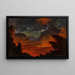 Kilauea die Nacht - Jules Tavernier — gerahmtes Bild an der Wand