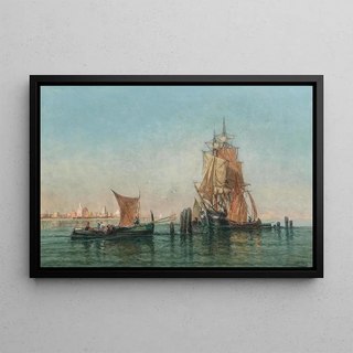 Jules Vernier - Venice Trading Vessels in the Lagoon.webp