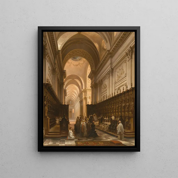 Jules Victor Gnisson - Paris Choir of the Basilica of St Genevive Panthon during the Second Empire.webp