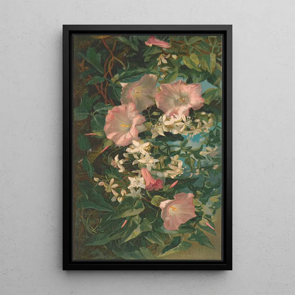 Julia Mcentee Dillon - Wild morning glories and clematis.webp