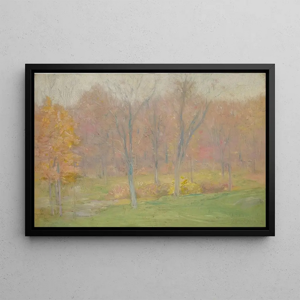 Regenherbst - Julian Alden Weir — gerahmtes Bild an der Wand