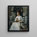 Portrait einer Dame mit Hund Anna Baker Weir - Julian Alden Weir — gerahmtes Bild an der Wand