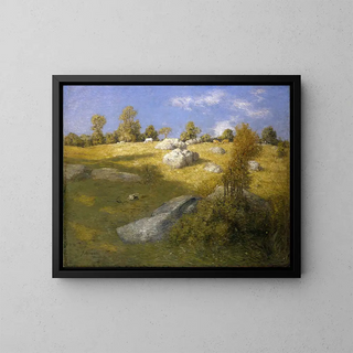 Hochlandweide - Julian Alden Weir — gerahmtes Bild an der Wand