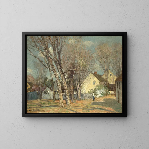 Dorf Windham - Julian Alden Weir — gerahmtes Bild an der Wand