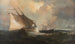 Segelboote in einem Sturm vor der amerikanischen Küste - Julian Oliver Davidson — Ansicht des Kunstwerks