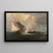 Segelboote in einem Sturm vor der amerikanischen Küste - Julian Oliver Davidson — gerahmtes Bild an der Wand