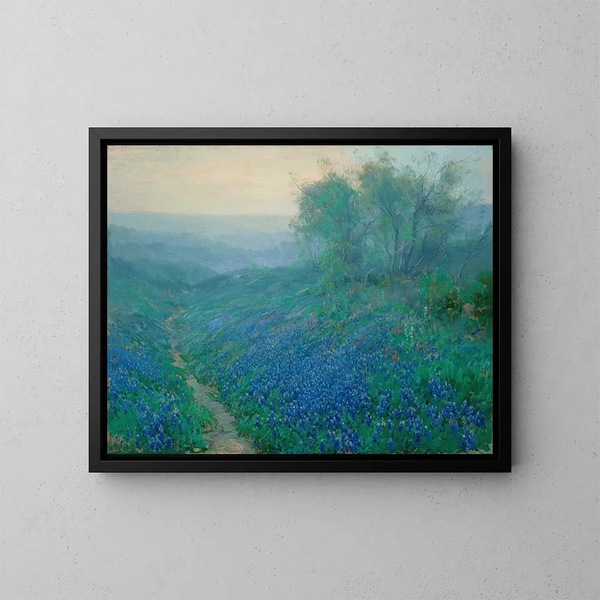 Blaubeeren beim Sonnenaufgang im Norden von San Antonio - Julian Onderdonk — gerahmtes Bild an der Wand