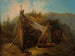 Landschaft mit Bergen und Zelt - Julie Wilhelmine Hagen-Schwarz — Ansicht des Kunstwerks