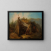 Landschaft mit Bergen und Zelt - Julie Wilhelmine Hagen-Schwarz — gerahmtes Bild an der Wand