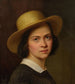 Selbstporträt mit Strohhut - Julie Wilhelmine Hagen-Schwarz — Ansicht des Kunstwerks