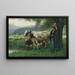 Bauernbild mit Kühen - Julien Dupré — gerahmtes Bild an der Wand