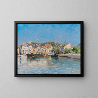 Julien Gustave Gagliardini - The Harbour of Cassis at the Cte dAzur.webp