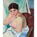 Reproduktion des Gemäldes Juliette Assise au Fauteuil - Suzanne Valadon