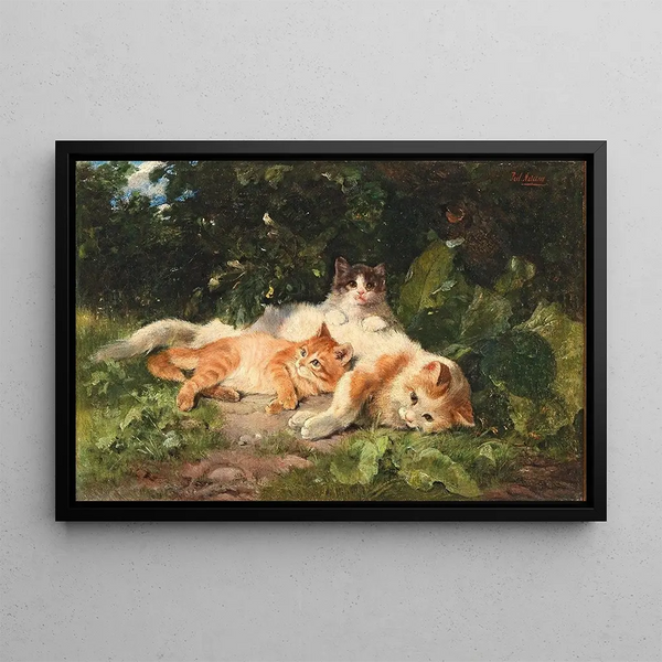 Julius Adam the elder - Cat with her Kittens.webp
