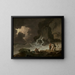 Eine Sturmfront hinter der Isle of Wight - Julius Caesar Ibbetson — gerahmtes Bild an der Wand