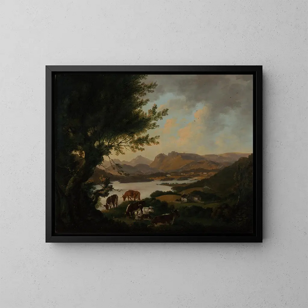 Lac Windermere - Julius Caesar Ibbetson — gerahmtes Bild an der Wand
