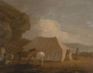 Das Bankett des Schießens - Julius Caesar Ibbetson — Ansicht des Kunstwerks
