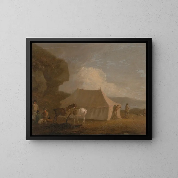 Das Bankett des Schießens - Julius Caesar Ibbetson — gerahmtes Bild an der Wand