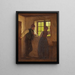 Eine Hofszene - Julius Exner — gerahmtes Bild an der Wand