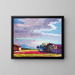 Sonnenuntergang am Abend - Julius Exter — gerahmtes Bild an der Wand